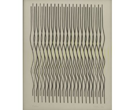 *Peter Sedgley (b.1930)TOTEMSigned, inscribed with title and dated 1982, black pen and fluorescent marker64 x 49.5cm*Artist's
