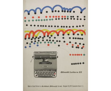 The following seven lots are a collection of Olivetti posters designed in Italy and the UK in the 1950s. The owner of the com