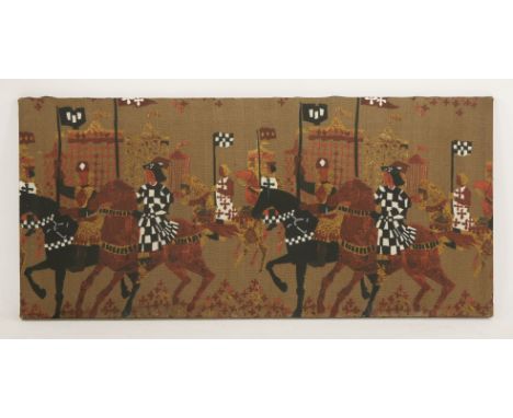 A printed tapestry panel, designed by Tibor Reich (1916-1996),118.5cm wide55cm high