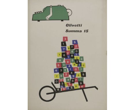 'Olivetti Summa 15',lithograph in colours, printed in England,73 x 51, framed