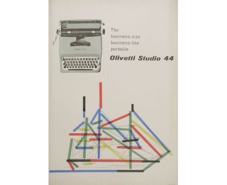'Olivetti Studio 44',lithograph in colours, printed in England,73 x 51cm, framed