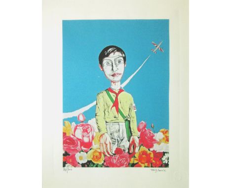 ZENG FANZHI (Chinese, b. 1964), 'Untilted', lithograph in colours, limited edition, numbered 86/300, 35.5cm x 26.5cm, with ce
