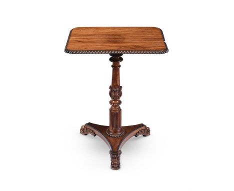 Y A REGENCY ROSEWOOD OCCASIONAL TABLE ATTRIBUTED TO GILLOWS, CIRCA 1820 74.5cm high, 56cm wide, 43cm deepAn almost identical 