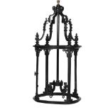 A BRONZE HALL LANTERN, 19TH CENTURY