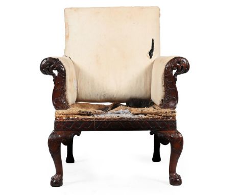 AN IRISH GEORGE II MAHOGANY ARMCHAIR OR 'MASTER'S CHAIR' CIRCA 1750 105cm high, 90cm wide, 70cm deep overall  For a related c