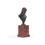 AN ITALIAN BRONZE BUST OF CHRIST, PROBABLY FLORENCE, 17TH CENTURY
