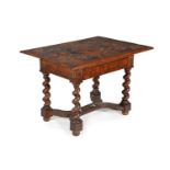 Y A DUTCH OLIVEWOOD OYSTER VENEERED, WALNUT AND MARQUETRY SIDE OR CENTRE TABLE