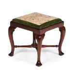 A GEORGE I WALNUT STOOL, CIRCA 1730