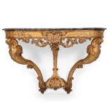 A RÉGENCE CARVED GILTWOOD CONSOLE TABLE, CIRCA 1720