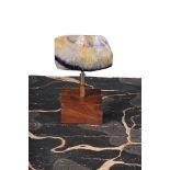 A LARGE POLISHED 'MILLERS VEIN' BLUE JOHN SPECIMEN