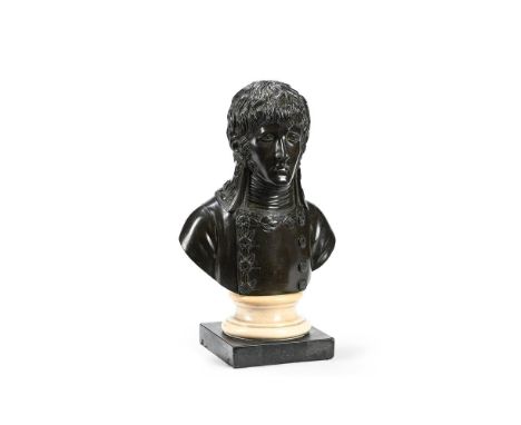 AFTER PIERRE JEAN DAVID D'ANGERS (1788-1854), A PATINATED BRONZE BUST OF NAPOLEON AS CONSUL OF FRANCE  MID 19TH CENTURY  On a