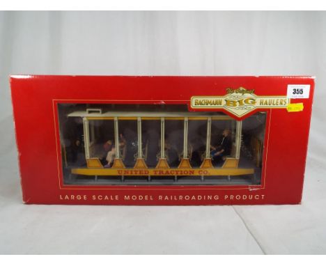 Bachmann Big Haulers - a G scale Open Street Car, United Electric, model no 93938, excellent in original box - Est £40 - £60