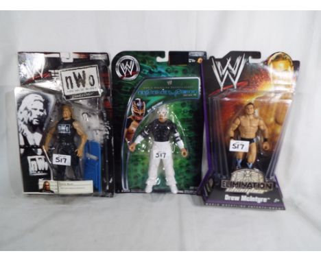 WWE (World Wrestling Entertainment) Action Figures by Jakks Pacific - NWO Series Kevin Nash, Backlash Series 15 Rey Mysterio 