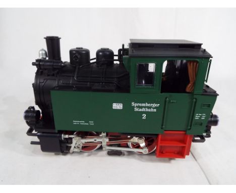 Lehmann Gross Bahn - a G scale tank locomotive 0-4-0T marked Spremberger Stadtbahn 2, model no 21761, near mint in box - Est 