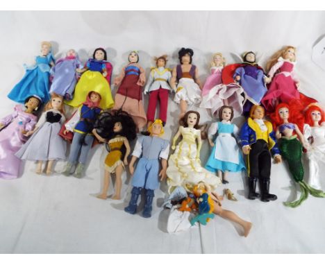 Walt Disney - A collection of 19 limited edition Walt Disney characters ceramic figures to include Snow White, Ariel, Princes