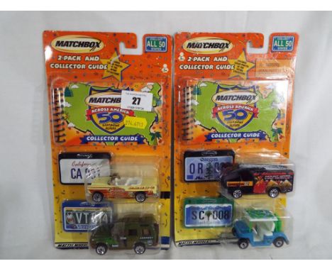 Matchbox - Two Matchbox America 50th Birthday Series by Mattel vehicles, seal in blister packs (2) - Est £20 - £30