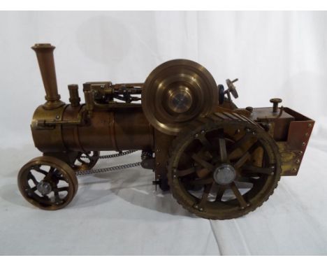 Model Engineering -  a hand built exhibition standard scale model Burrell Steam Engine with full working plans, 21 cm (high) 