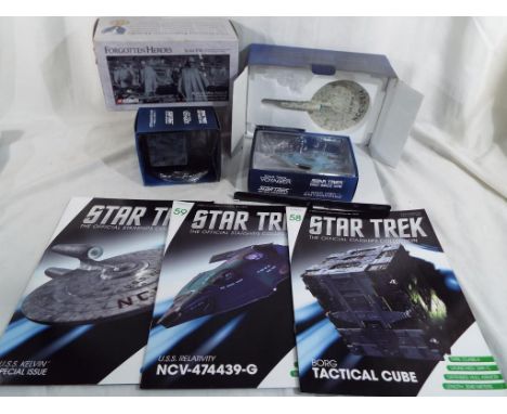 Star Trek - a collection of Star Trek models to include USS Kelvin (2009 movie), Borg Tactical Cube serial No. 8613-A/B, USS 