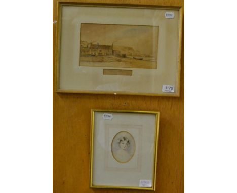 Attributed to George Weatherill (1810-1890) ''Public House at Sandsend'', inscribed, pencil and watercolour with scratching o