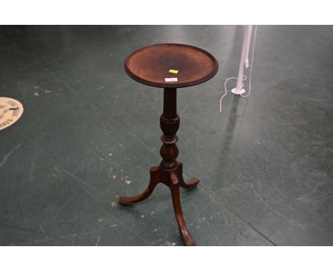 A tripod occasional table with circular dished top, height 70 cm, diameter 29 cm 