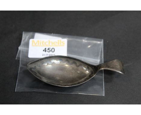 Georgian silver tea caddy spoon