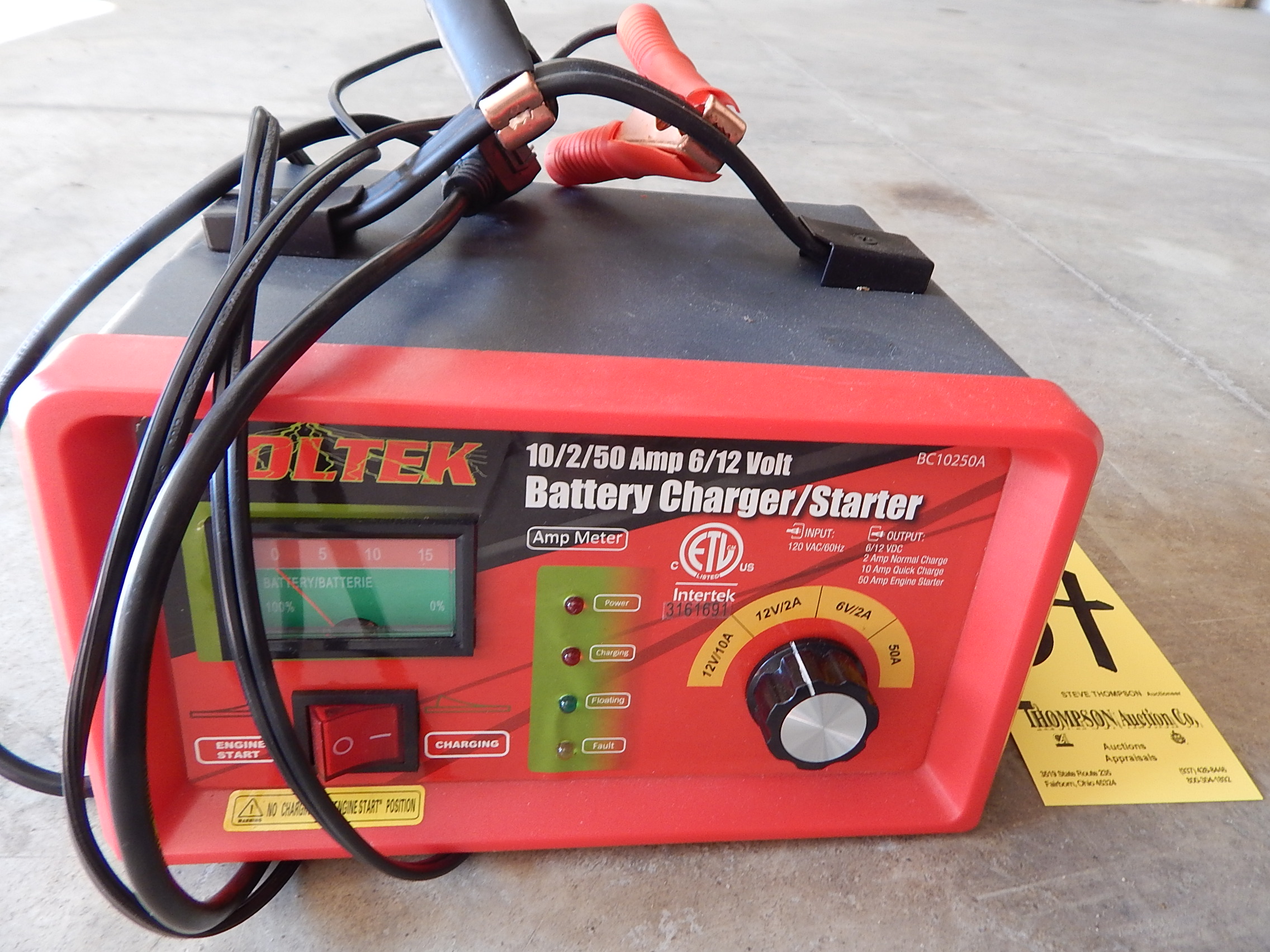 Voltek 10/2/50 Amp Starter Charger for 6 & 12 Volt Batteries