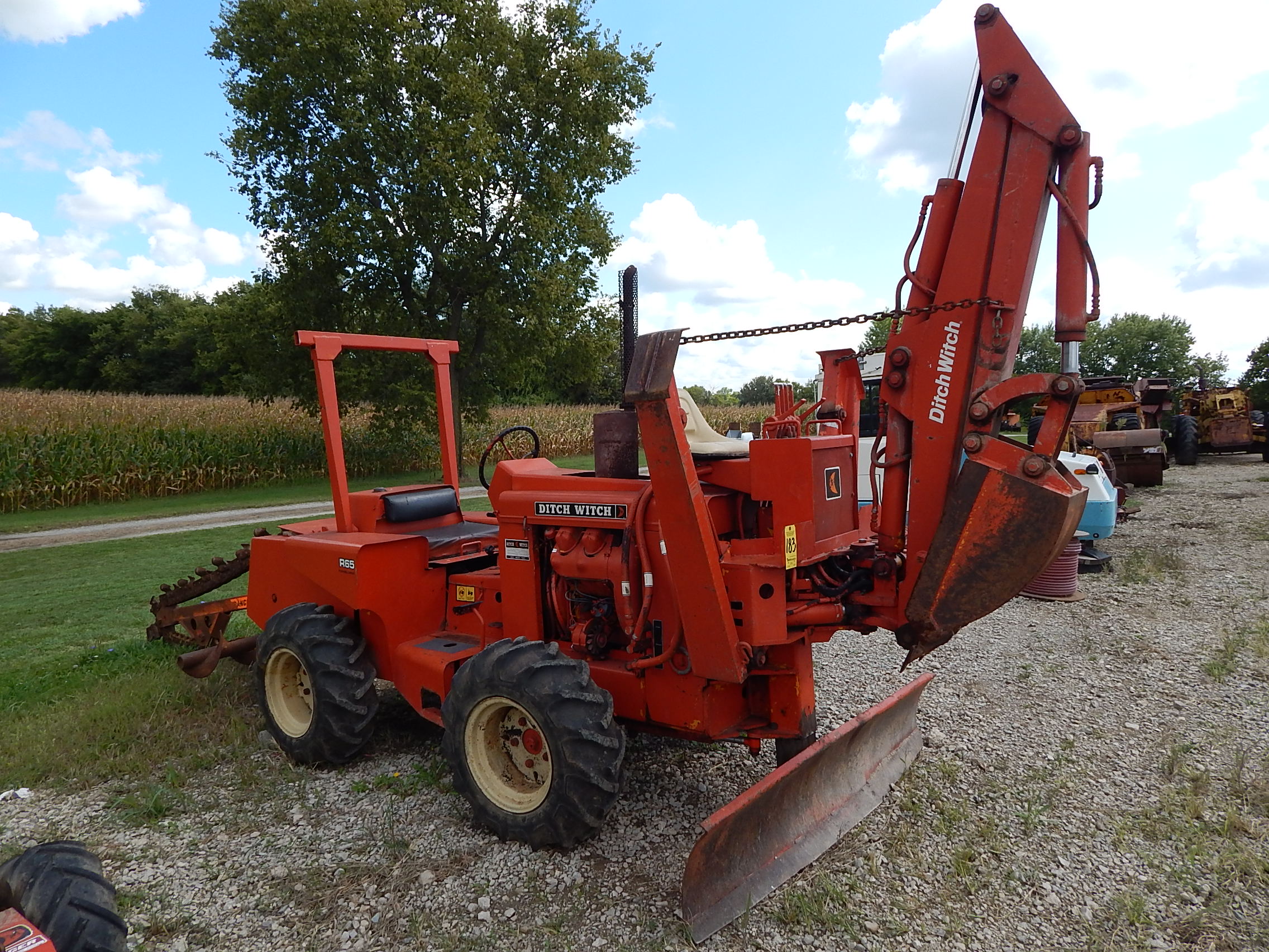 Ditch Witch R65 4 x 4 Trencher w/ 7 ft Depth, 308 Hours, Backhoe