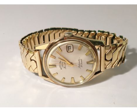 A Rotary Husky automatic wrist watch in working order (marked 9ct gold)