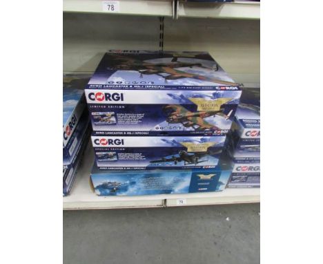 3 boxed Corgi Aviation Archive Avro Lancaster 1.72 scale aircraft