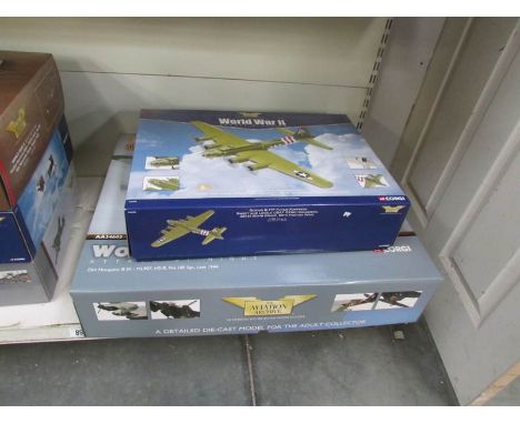 2 Corgi Aviation Archive WW2 1.72 adn 1.32 scale boxed aircraft, AA33302 Boeing B17F Flying Fortress and AA34603 Mosquito No.