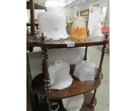 6 glass lamp shades.
