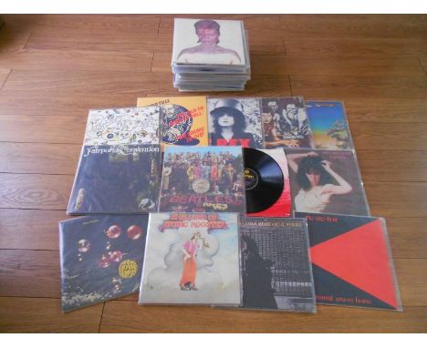 A Box (Appox 60) of Progressive and Classic Rock LP’s records Beatles, Rolling Stones, Genesis, Atomic Rooster, Jethro Tull, 