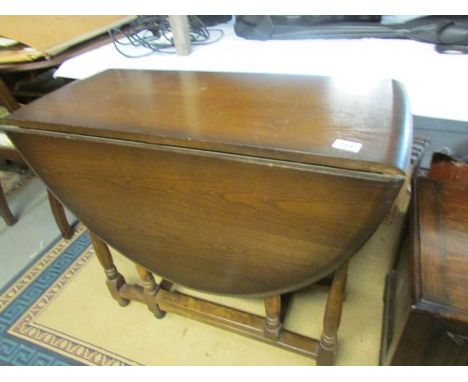 An oak gate leg table