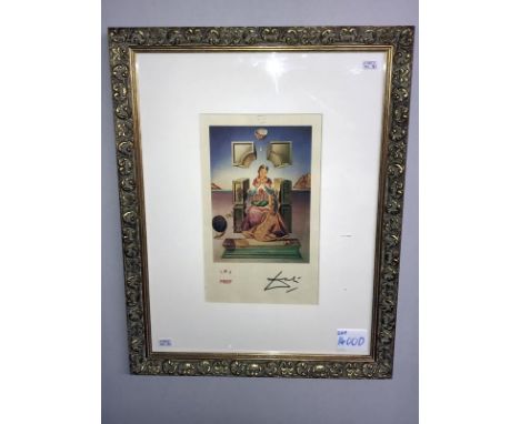 A Salvador Dali print stamped & signed in charcoal 'Dali'