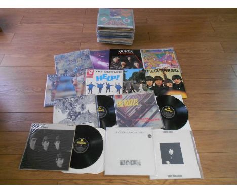 A Box (Appox 60) of Progressive and Classic rock LP’s records Beatles, Queen, Bob Dylan,, U2, Yes , Joan Beaz, Leonard Cohen,