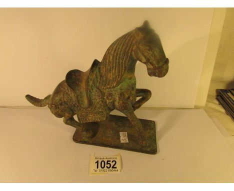 A bronze? Tang horse, signed