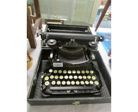 A vintage Corona portable typewriter