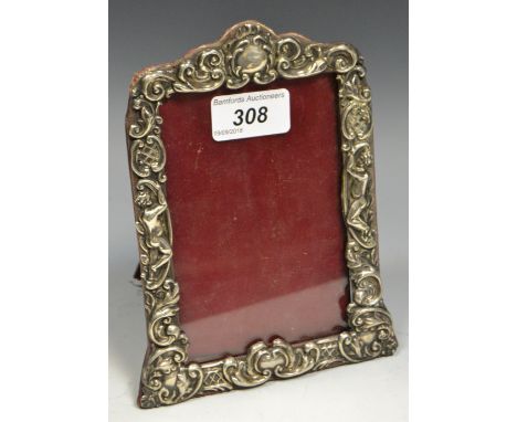 A Victorian silver easel photograph frame, Birmingham 1898