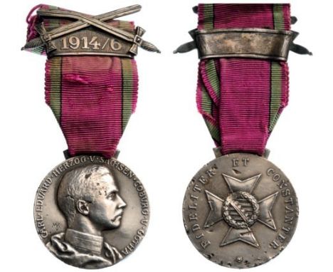 Silver Merit Medal, 3rd Type, signed "MvK". Breast Badge, 30 mm, Silver (several contact marks), original suspension device a