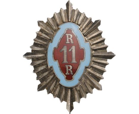 Breast Badge, 53x42 mm, Silver, hallmarked "Silber, 900", makerâ€šÃ„Ã´s mark "ABN", one side enameled, multipart construction