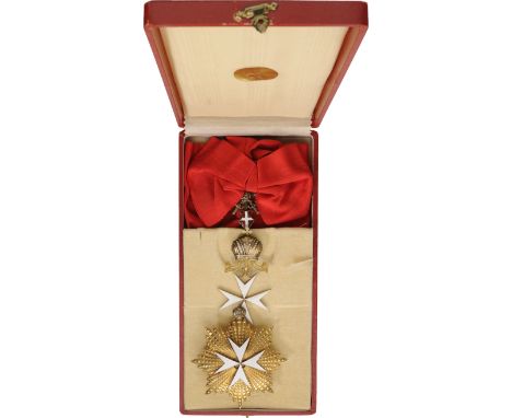 Grand Cross Set for Orthodox Recipients, 1st Class, instituted after 1099. Sash Badge, 130x49 mm, gilt Bronze, both sides ena