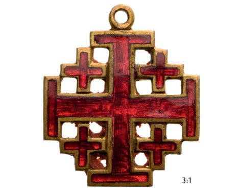 Miniature. Breast Badge, 26x23 mm, bronze, partially enameled. I
