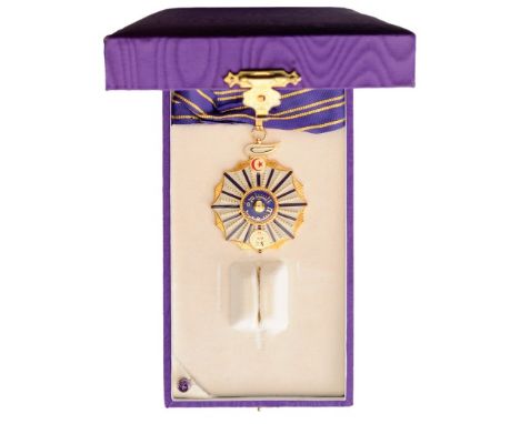 Commanderâ€™s Cross, 3rd Class, instituted in 1988. Neck Badge, 65 mm, gilt bronze, makerâ€™s mark â€œArthus Bertrand, Parisâ