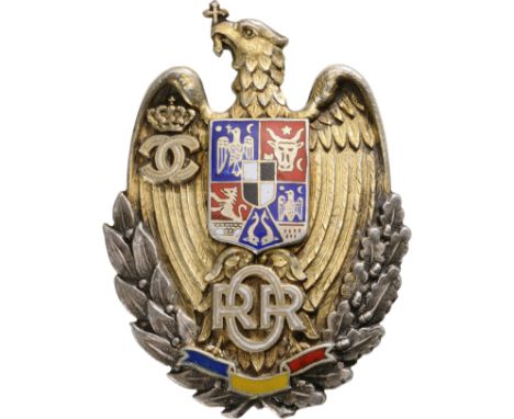 Breast Badge, 53x37 mm, gilt Silver, numbered "38", thin pin on the back. M.S.B.R. 066. Rare! I R!