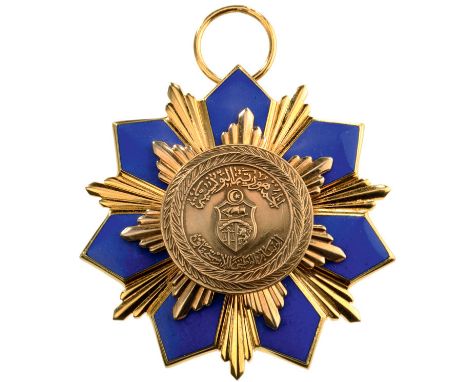 Commander's Cross, 3rd Class, instituted in 1997. Neck Badge, 51 mm, gilt Bronze, central medallion gilt, one side enameled, 