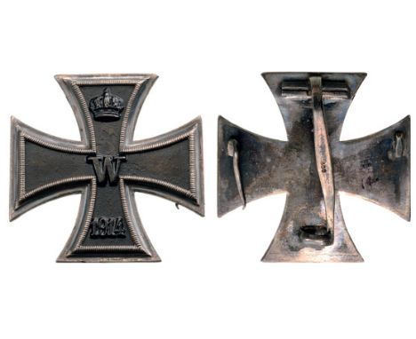 Iron Cross, 1914, 1st Class, instituted in 1813. Breast Badge, Silver, 42 mm, multipart construction, with pin on reverse and