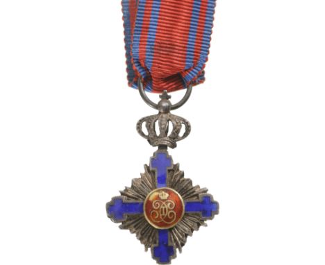Knight 's Cross, 1st Model, for Civil, Miniature. Breast Badge, 22x15 mm, Silver, both sides enameled, original suspension ri