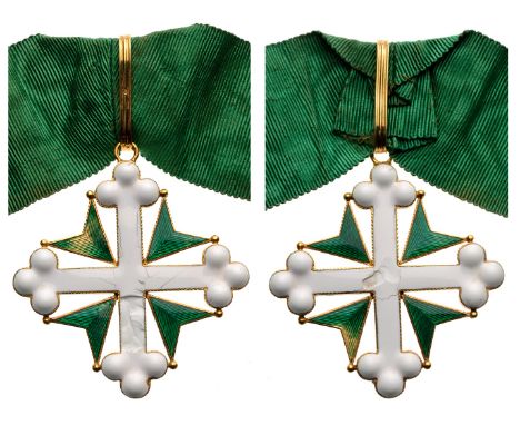 Commander`s Cross, 1st Type, circa 1860, 3rd Class, instituted in 1771. Neck Badge, 48 mm, GOLD, hallmarked, both sides ename