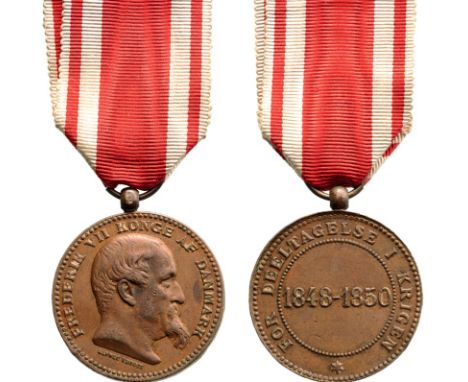 1st Type, with date 1848-1850. Bronze, 30 mm, suspension ring and original ribbon. II R!