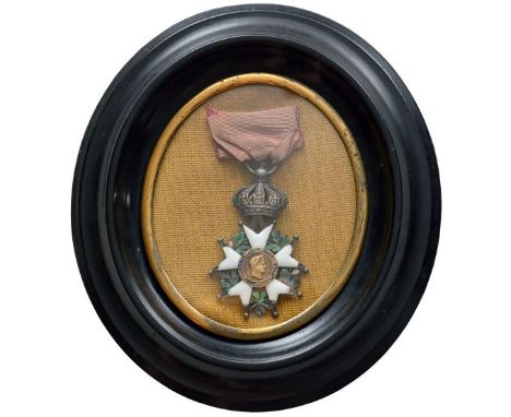 Knight's Cross, 2nd Empire (1852-1870), 5th Class, instituted in 1802. Breast Badge, 63x40 mm, Silver, French hallmark "boar'